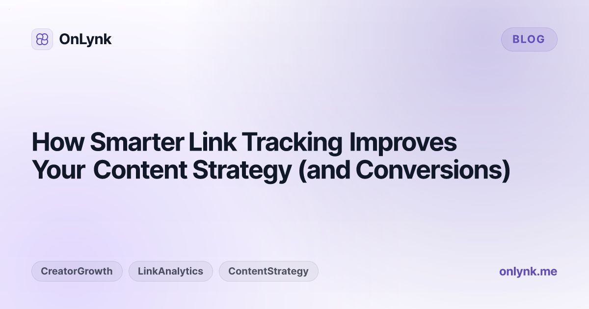 How Smarter Link Tracking Improves Your Content Strategy (and Conversions)